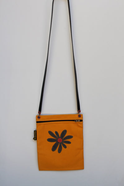 Purse with leather strap